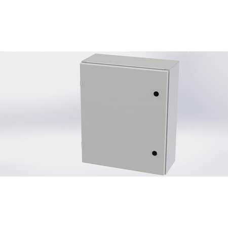 Saginaw Control & Engineering 1/4 Turn Latch Electrical Enclosures, 24 in H, 8 in D, 24 in W, NEMA 3R, 4, 12, 13, Carbon Steel SCE-24EL2408LPLG